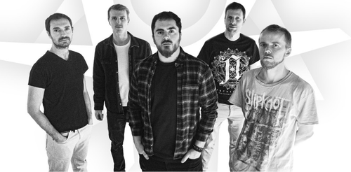 band with logo background